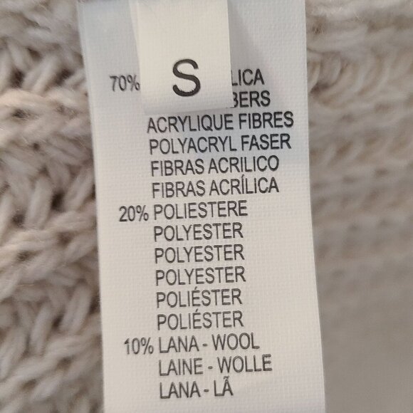 Skovhuus Women's Long Sleeve Wool Blend Cardigan Sweater Cream Size S - Picture 9 of 9